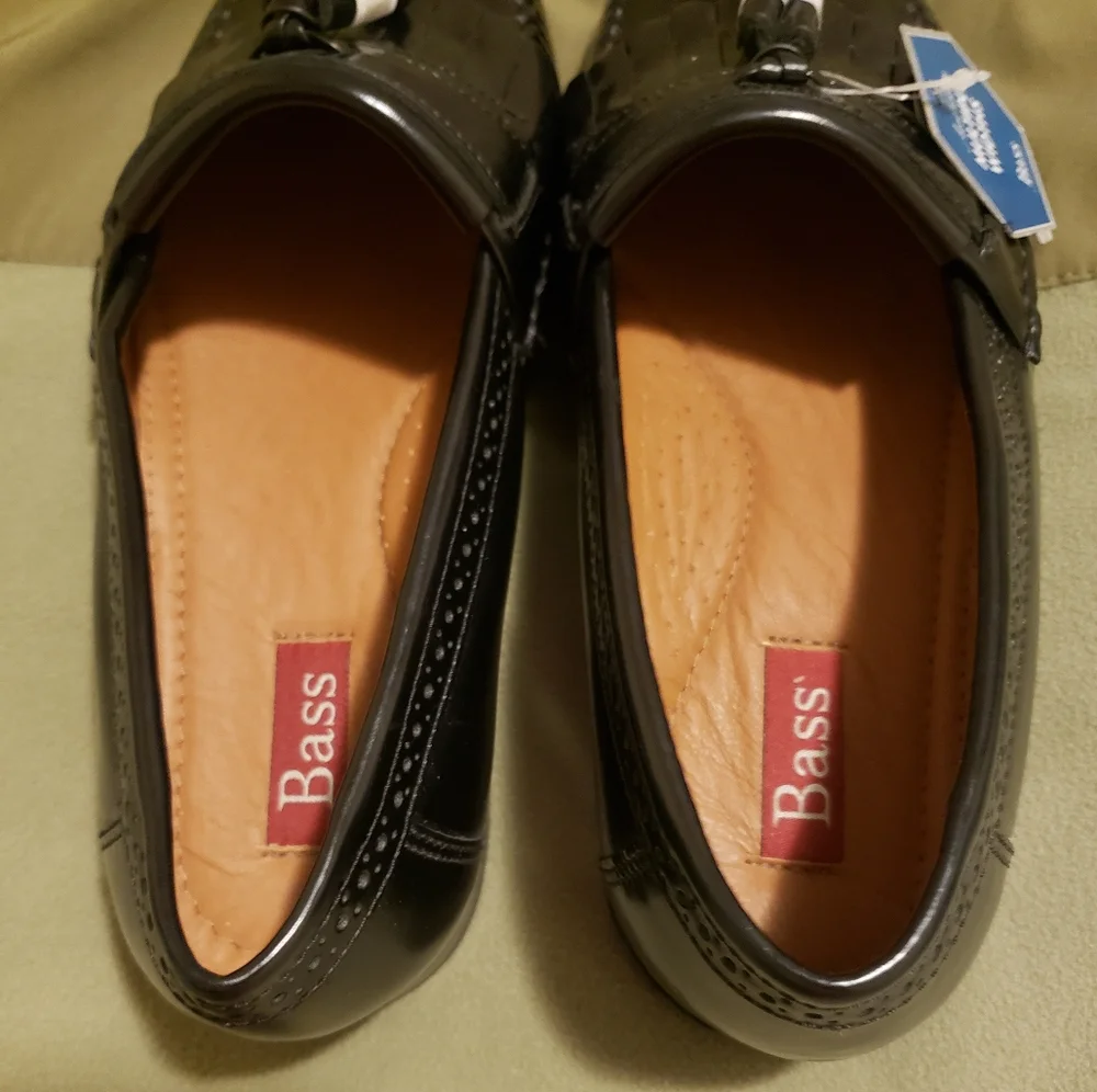 Bass Grammer Tasseled Men's Shoes Sz-8.5 Black - Picture 7 of 10